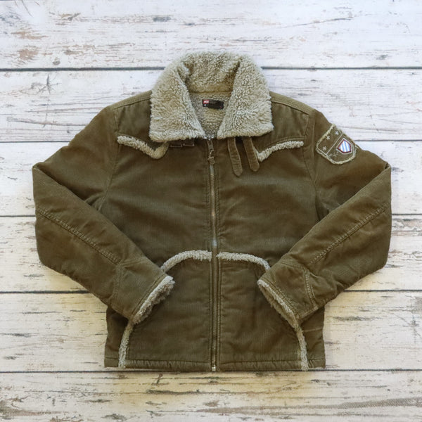Vintage 90s Diesel Corduroy Pile Fleece Lined Jacket