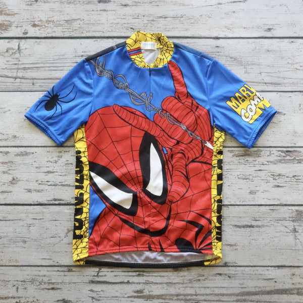 Vintage Pearl Izumi Spider-Man Cycling Jersey Marvel Comics Size M Made in USA