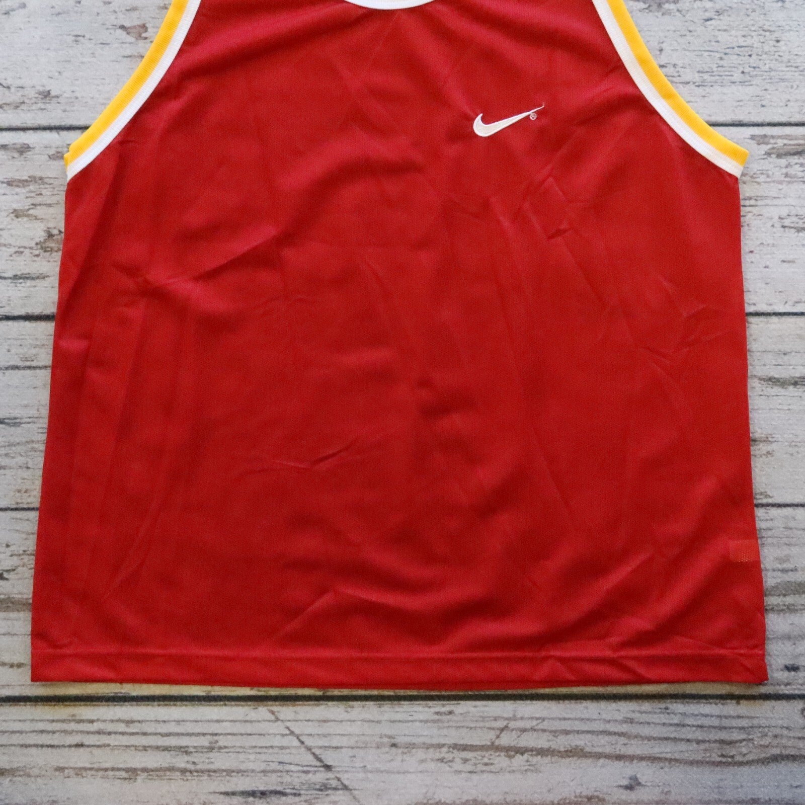 Vintage Nike Swoosh Logo Basketball Jersey Size L Houston