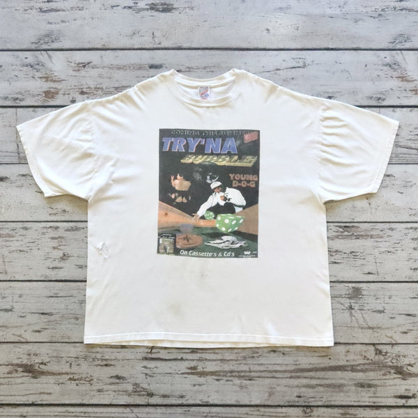 Vintage Try'na Bubble Young D-O-G Rap Tee Tshirt Size XXXL Dog Gangster