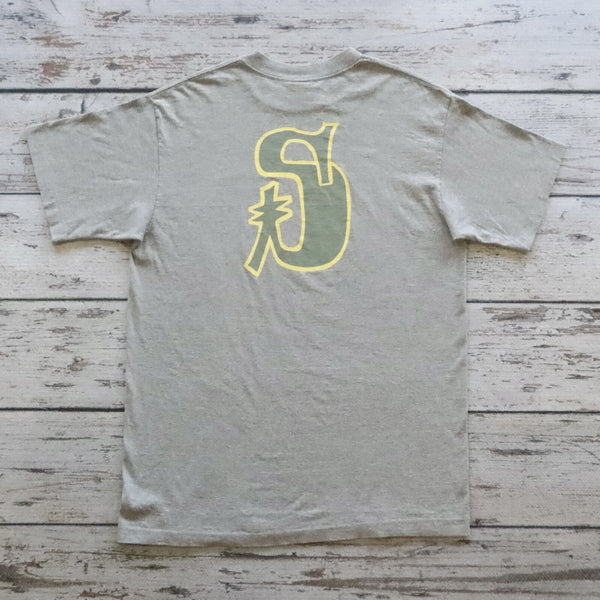 Vintage 90s Stussy S Logo Tshirt Size L Made in USA Single Stitch