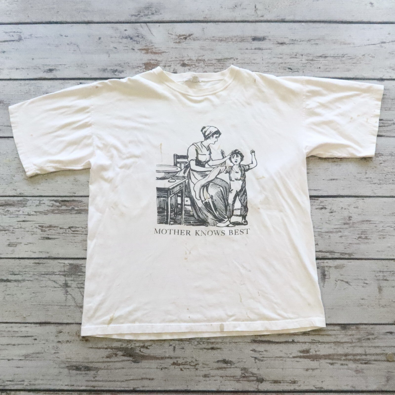 Vintage 90s Mothers Know Best Anthony Perkings Tshirt Single Stitch