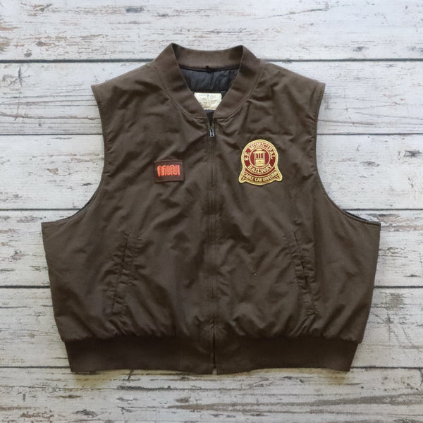 Vintage San Francisco Muni Work Vest Flying Cross Size XXXL