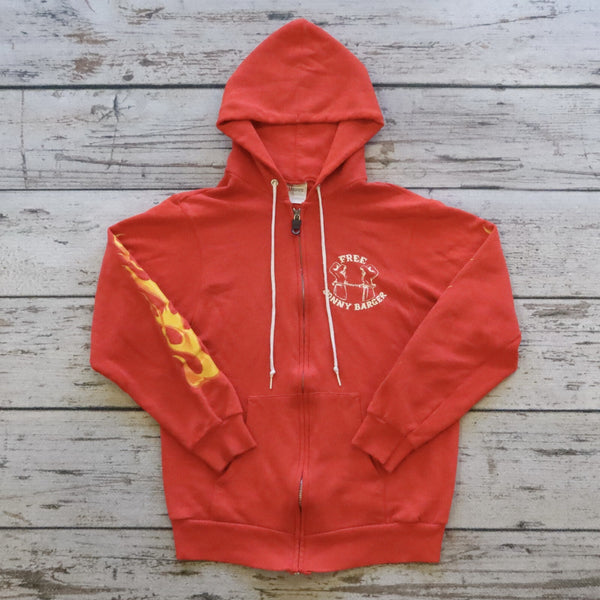 Vintage Hells Angel Free Sonny Barger Zip Up Hoodie Sweatshirt Size S Made In US