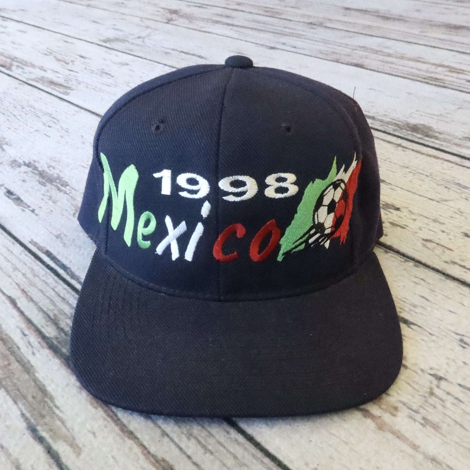 Vintage 90s Mexico Soccer Team France World Cup 1998 Snapback Hat