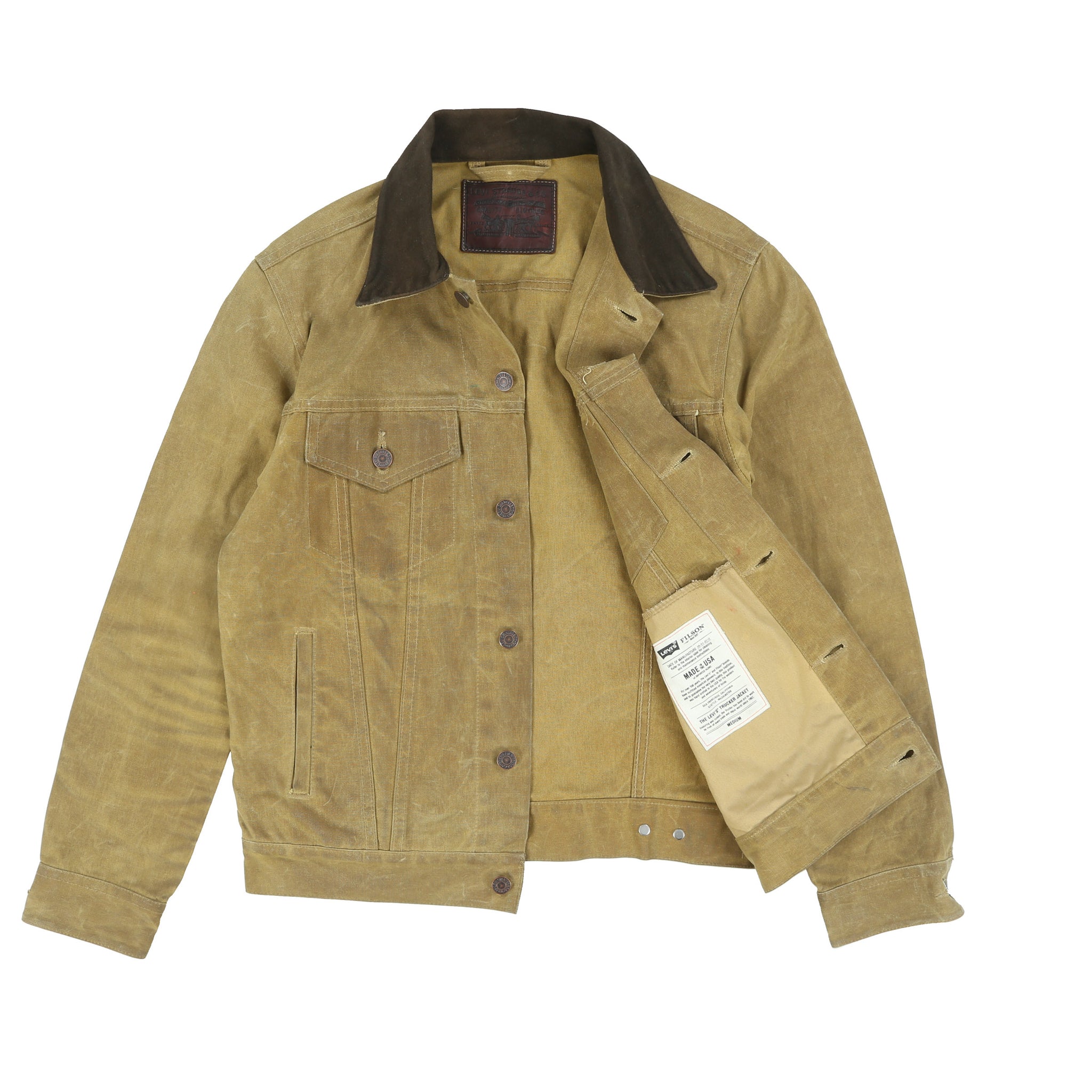 Levis x Filson Waxed Type 3 Trucker Jacket catch release